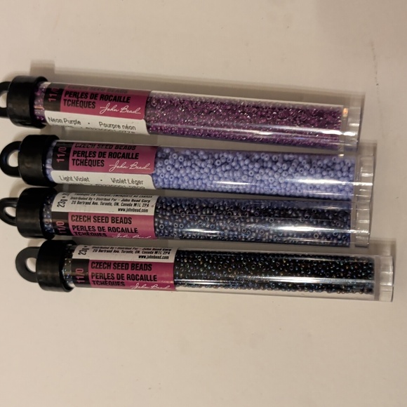 John Bead Czech Glass Seed Beads sz 11/0 Solid Rainbow Color Lot 34 Tubes - Picture 8 of 9